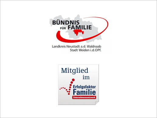Logos Bündnis Familie und Erfolgsfaktor Familie.